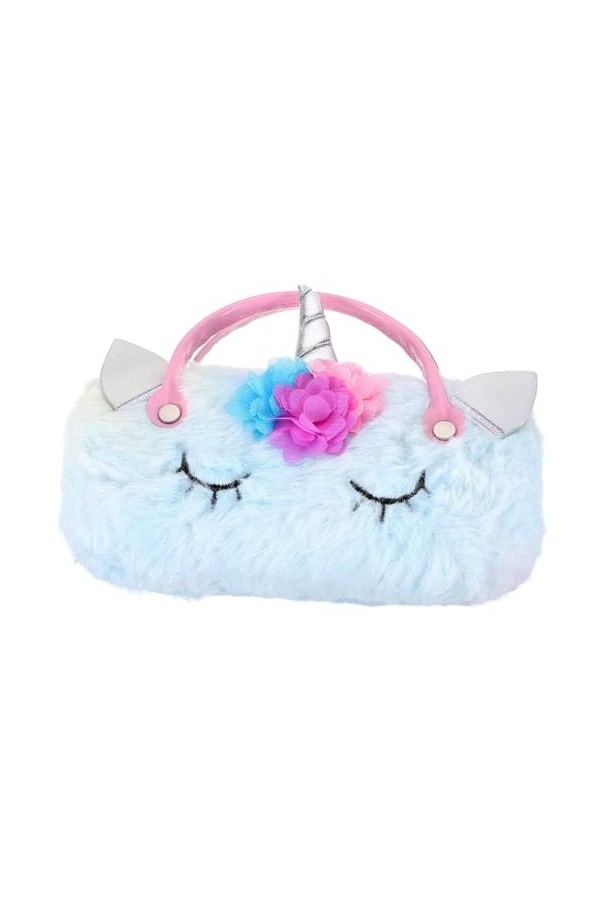 Unomor Étui À Lunettes Pochette À Lunettes Licorne Éblouissante Paillettes Coque Rigide Avec Poignée