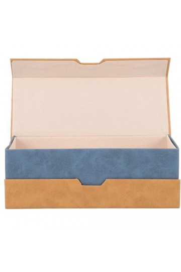 COOLHIYA Étui à Lunettes à Double Usage Étuis à Lentilles De Contact Étui à Lunettes Pour Hommes Lunettes Marron Lunettes Hom