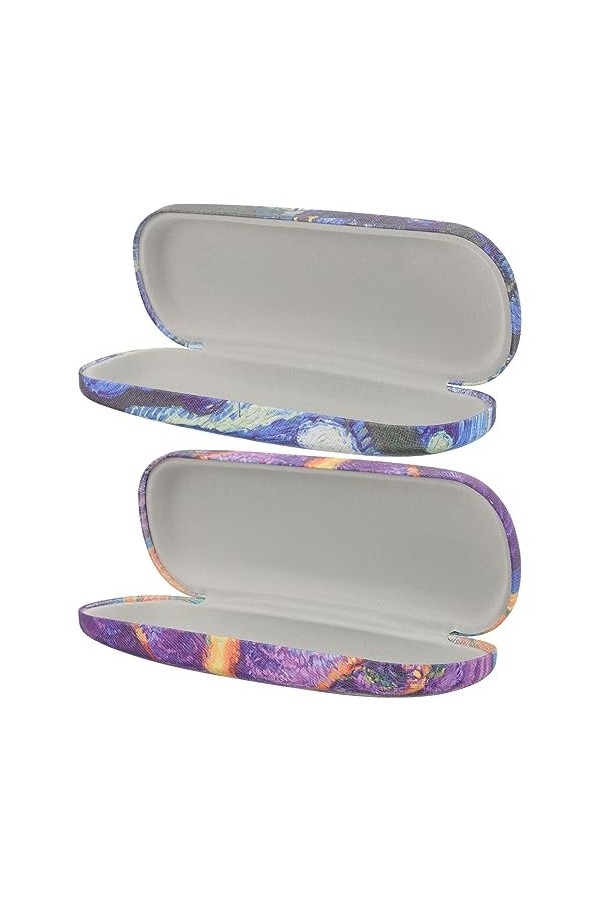 NIYANGLE 2 Pièces Peinture À LHuile À Lunettes Lunettes Étuis De Rangement À Lunettes À Lunettes Coque Rigide Vitrine De Lun