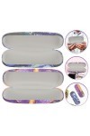 NIYANGLE 2 Pièces Peinture À LHuile À Lunettes Lunettes Étuis De Rangement À Lunettes À Lunettes Coque Rigide Vitrine De Lun