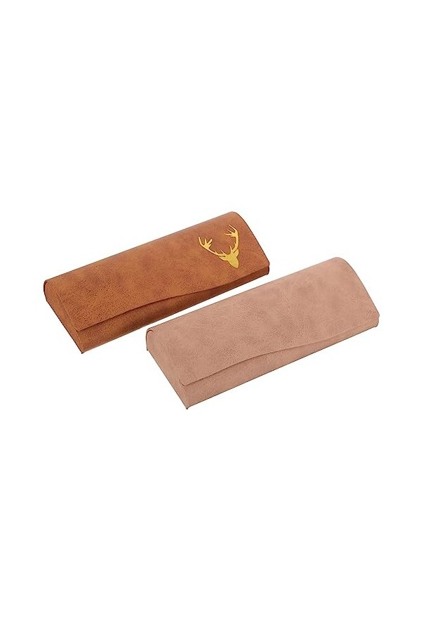 ULTECHNOVO 2Pcs Boîte Étui À Lunettes Lunettes De Soleil Transporteur Étui À Lunettes En Cuir Étui À Lunettes Étuis À Lunette