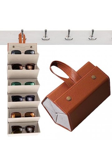 cypreason voyage pliable en cuir PU pour lunettes soleil - Organisateur lunettes soleil - voyage pour homme et femme - Pour p