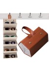 cypreason voyage pliable en cuir PU pour lunettes soleil - Organisateur lunettes soleil - voyage pour homme et femme - Pour p