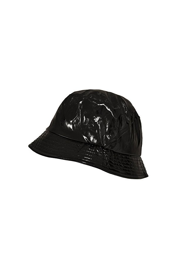 TOUTACOO, Bob Imperméable Aspect Ciré, Chapeau de Pluie Noir