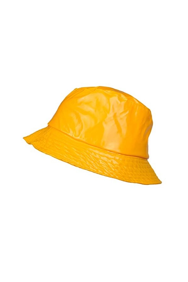 TOUTACOO, Bob Imperméable Aspect Ciré, Chapeau de Pluie Noir