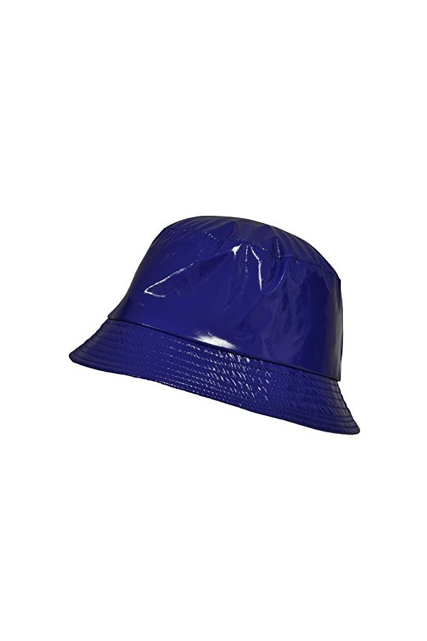 TOUTACOO, Bob Imperméable Aspect Ciré, Chapeau de Pluie Noir