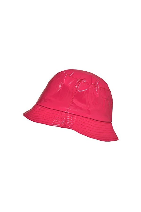 TOUTACOO, Bob Imperméable Aspect Ciré, Chapeau de Pluie Noir