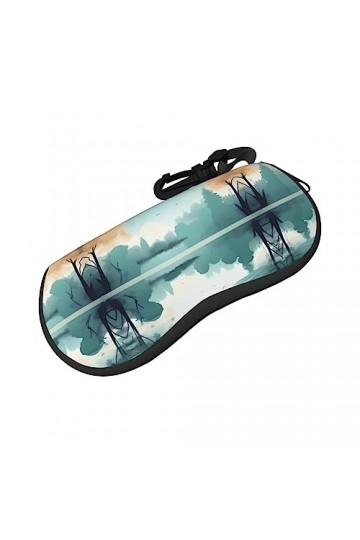 ZYVIA Fallen Leaves On A Tranquil Lake Étui à lunettes souple ultra léger et portable résistant aux rayures Coque de protecti