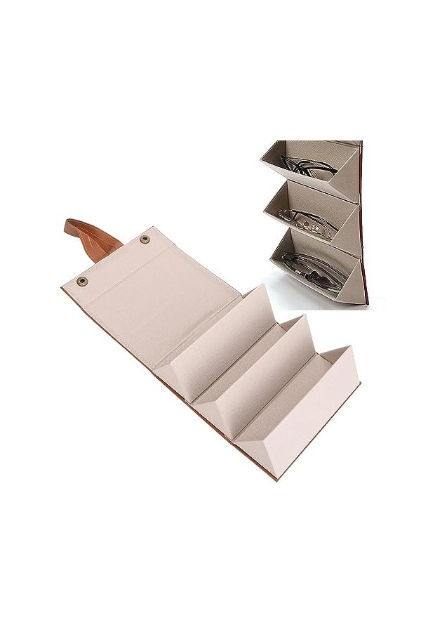 LJCM Étui de Rangement pour Lunettes à 3 Fentes, Présentoir à Lunettes Suspendu Robuste à Plusieurs Compartiments à Coque Rig