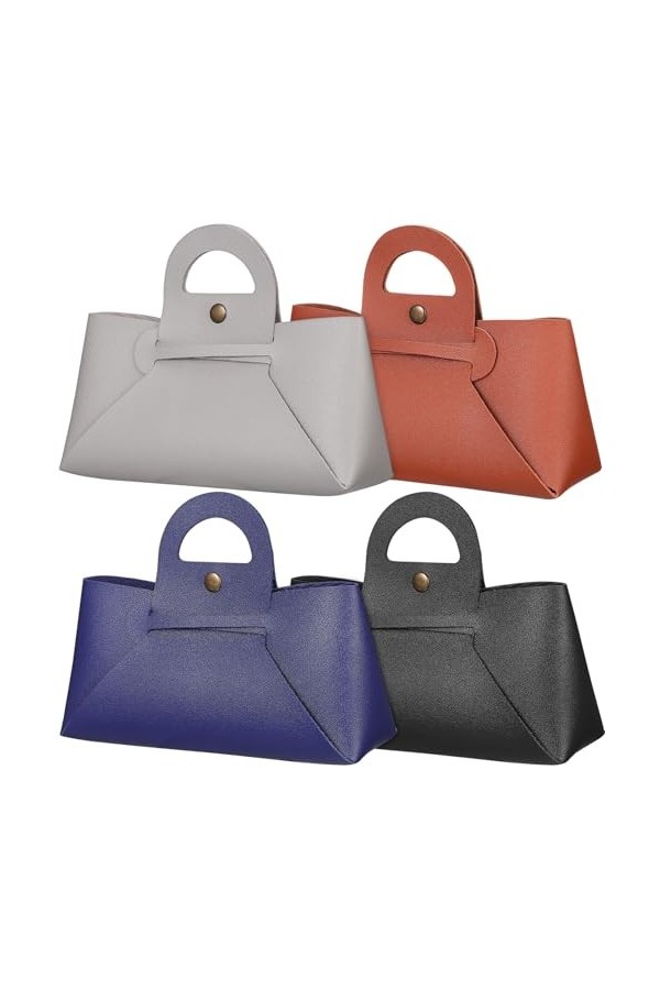 CALLARON 4 Pièces Pochette À Lunettes En Cuir Sacs À Lunettes Pochette De Lunettes De Soleil En Cuir Sac À Lunettes À Lunette