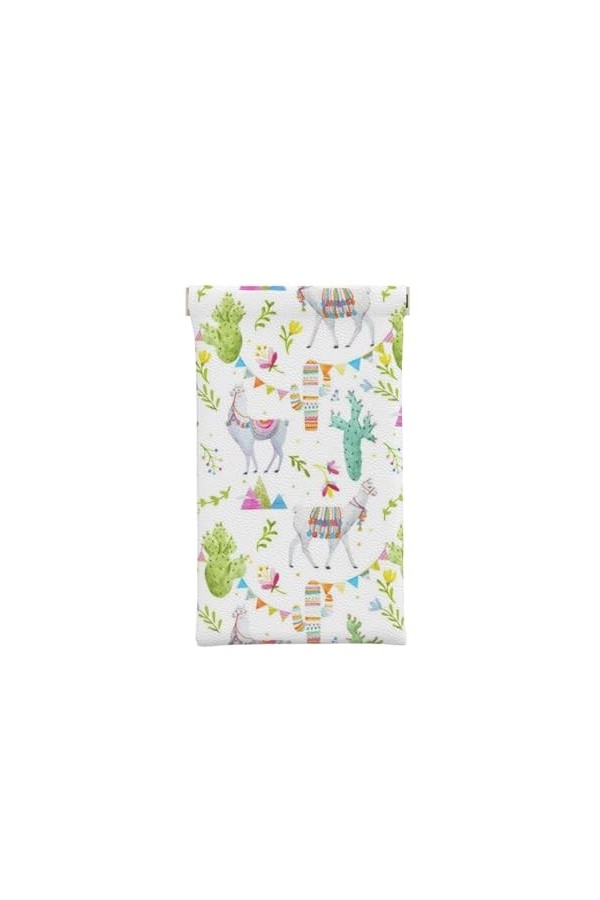 LAMAME Étui à lunettes de soleil en cuir souple avec imprimé tournesol, Belle couleur., taille unique