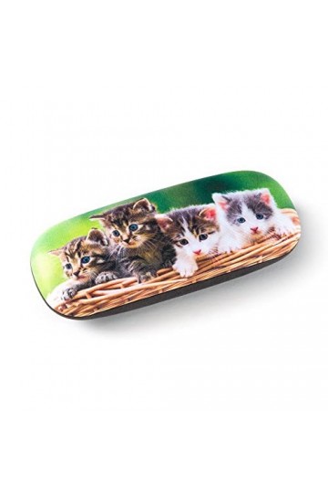FEFI - Etui à lunettes KITTEN - Hardcase - avec housse en microfibre fine et chiffon assorti