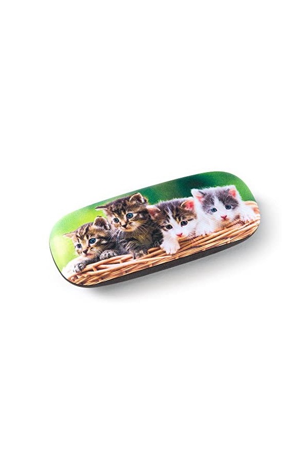 FEFI - Etui à lunettes KITTEN - Hardcase - avec housse en microfibre fine et chiffon assorti