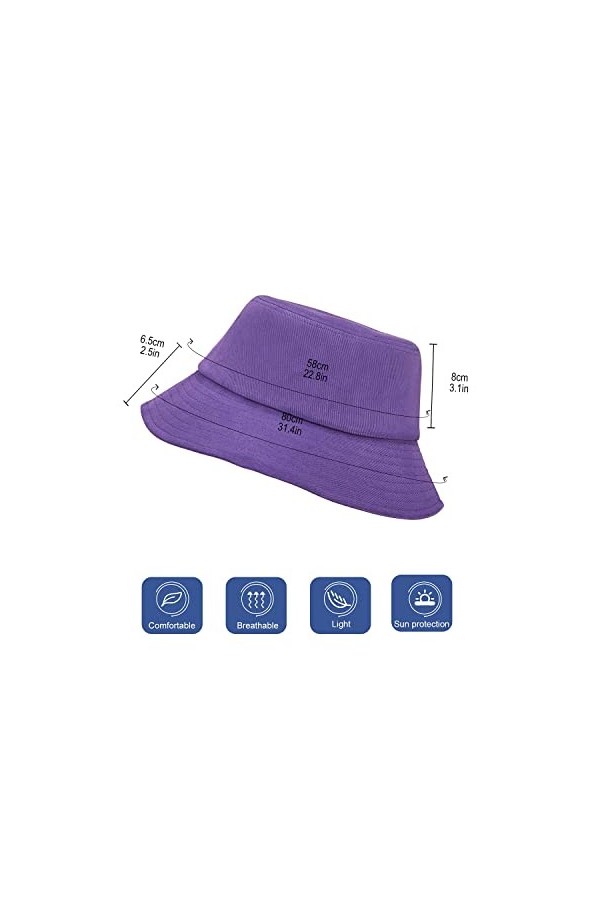 LIVACASA Bob Loisir pour Femme Homme Bob Couleur Unique Bob Pecheur Taille Unique, Violet 