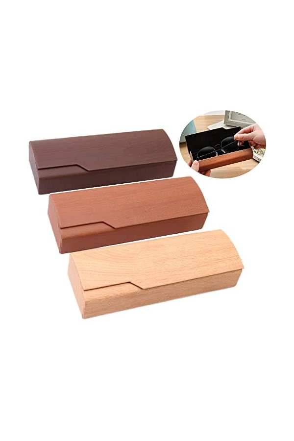 Étuis à Lunettes pour Homme et Femme Étui à Lunettes Rigide Étui à Lunettes Rigide Femme 3 Pièces Étui à Lunettes Rigide Port