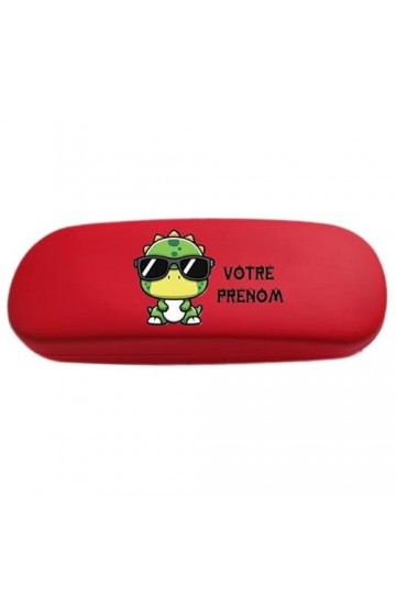 Taperso Etui rouge lunettes dinosaure kawaii