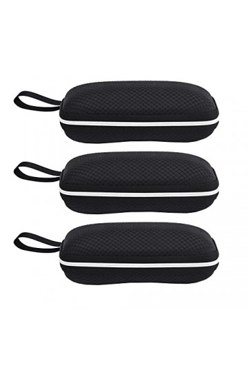 molshine 3 pièces étui à lunettes de soleil à coque dure portable, étui à lunettes de voyage à glissière pour femmes hommes s