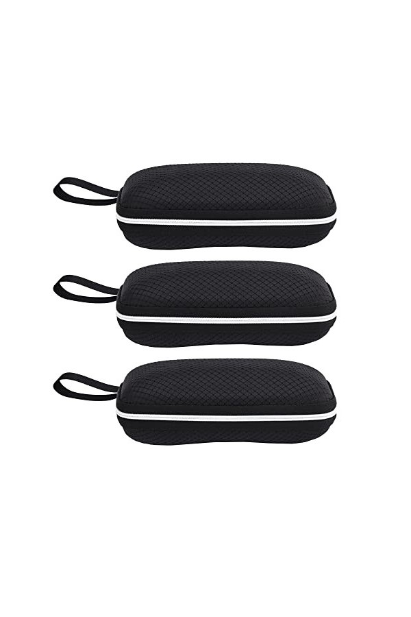 molshine 3 pièces étui à lunettes de soleil à coque dure portable, étui à lunettes de voyage à glissière pour femmes hommes s