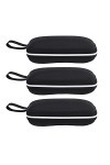 molshine 3 pièces étui à lunettes de soleil à coque dure portable, étui à lunettes de voyage à glissière pour femmes hommes s