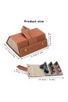 UTMACH Étui à Lunettes Pliable avec 3 Compartiment Boite Rangement Voyage Lunette Organisateur Lunette de Soleil Voyage Étui 