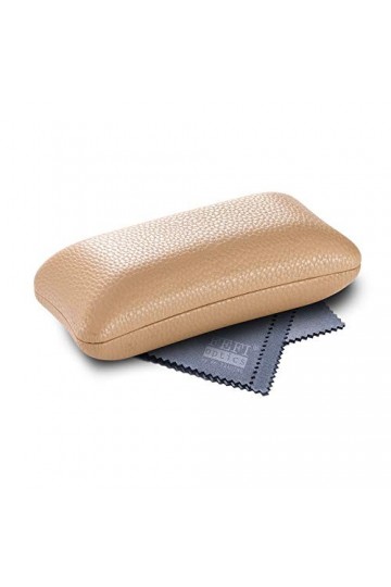 FEFI - Étui à lunettes rigide de forme exceptionnelle Beige - Moyen 