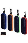 Jlnmmn 4 Pièces Etui a Lunettes, Étui à Lunettes de Voyage, Étui à Lunettes Universel, Étui à Lunettes de Voyage à Glissière,
