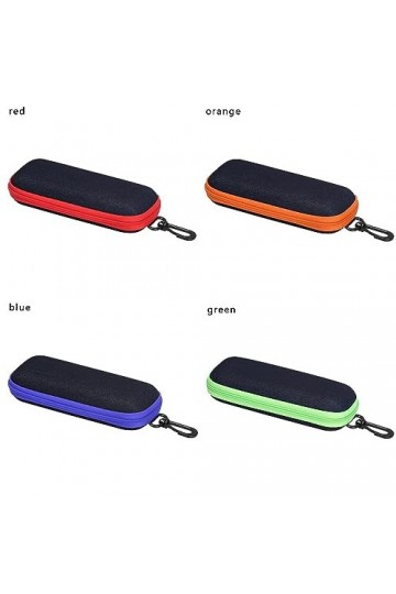 Xusxes 4 Pièces Étui à Lunettes De Voyage,Étui à Lunettes De Voyage à Glissière,Etui Lunettes Souple,Avec Mousqueton, Portabl