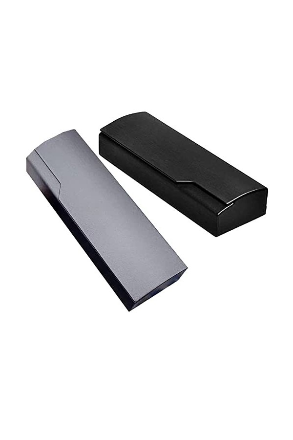 ZJYY 2 Pièces Étui Rigide Lunettes Boîte, Étui à Lunettes Noir, Étui à Lunettes Rigide, Étui Lunettes Cuir, Pour Les Lunettes