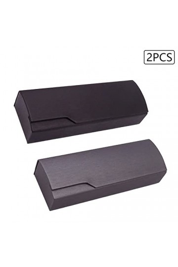 ZJYY 2 Pièces Étui Rigide Lunettes Boîte, Étui à Lunettes Noir, Étui à Lunettes Rigide, Étui Lunettes Cuir, Pour Les Lunettes
