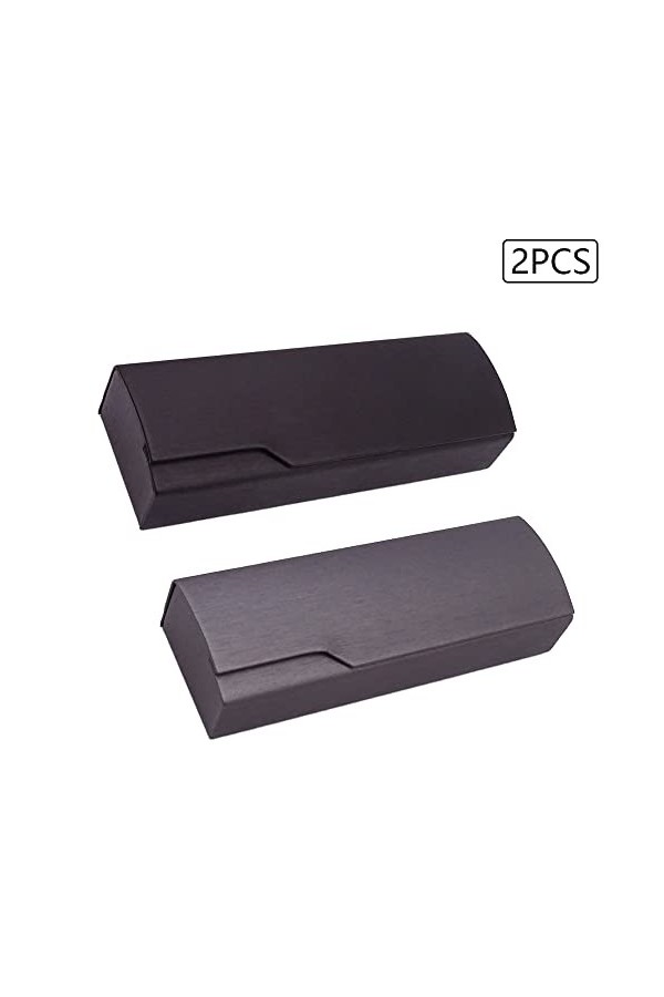 ZJYY 2 Pièces Étui Rigide Lunettes Boîte, Étui à Lunettes Noir, Étui à Lunettes Rigide, Étui Lunettes Cuir, Pour Les Lunettes