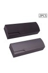 ZJYY 2 Pièces Étui Rigide Lunettes Boîte, Étui à Lunettes Noir, Étui à Lunettes Rigide, Étui Lunettes Cuir, Pour Les Lunettes