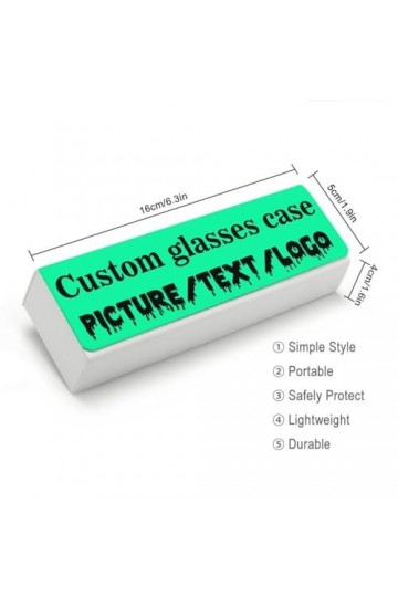 BAOLUCKWANG Étui À Lunettes Rigide Personnalisé Avec Image – Étui À Lunettes De Soleil Avec Nom Personnalisé,Étui À Lunettes 