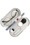 MoKo Étui à Lunettes Double Couche, 2 en 1 Boîte à Lunettes de Soleil Lentilles de Contact, Sac Lunettes Portable Voyage avec