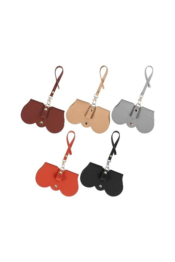 CosyCaya Lot de 5 étuis à lunettes de soleil tendance, étui de protection de qualité supérieure, étui à lunettes portable, ét