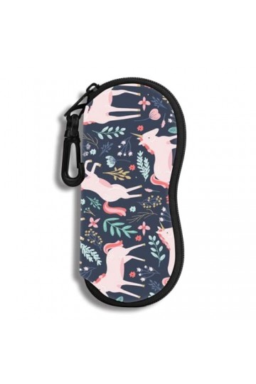 Étui à Lunettes Lunettes de Soleil Pochette Souple Avec Clip de Ceinture étui à Lunettes Ultra Léger en Néoprène à Fermeture 