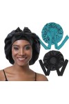 EBONNT 2Pcs Bonnet Satin Cheveux Nuit Bonnet en Soie pour Femmes Cheveux naturels Taille de tête Ajustable Bonnet de Nuit pou