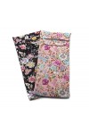 Global Glasses PACK de 2 lunettes en tissu doux pour dame/lunettes de soleil étui de protection floral pochette de rangement