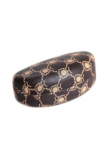 OLIVIA Étuis à Lunettes Rigides Femmes, Boîte de Protection de Lunettes de Soleil Vue, Mode & Tenadance N3735-8 Marron 