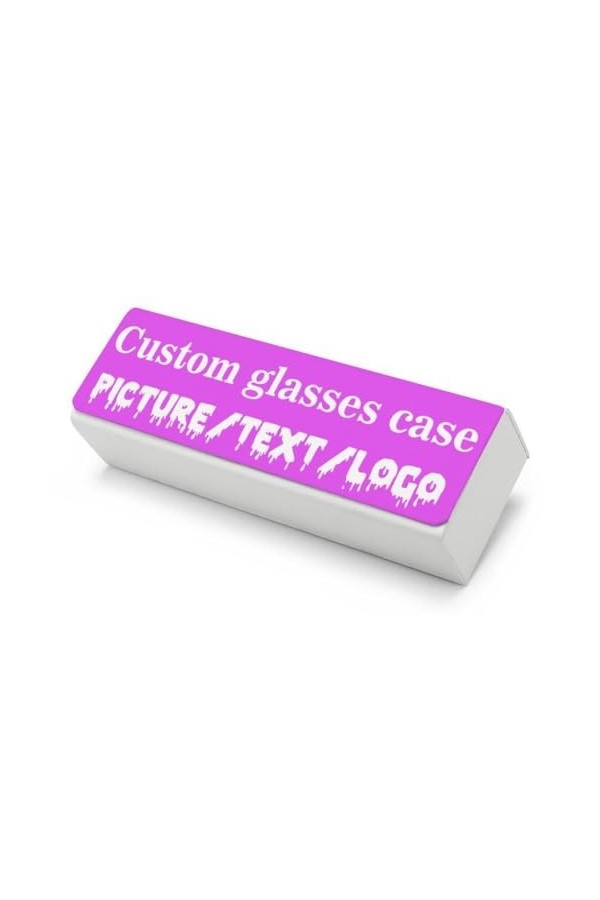 BAOLUCKWANG Étui À Lunettes À Coque Rigide Personnalisé Avec Nom - Étui À Lunettes De Protection Personnalisé Avec Chiffon De