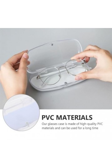 POPETPOP Étuis À Lunettes - 3 Pièces Étui À Lunettes Transparent Étui À Étui À Lunettes De Voyage À Coque Rigide Boîte De Pro