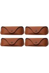 VOSAREA 4 Pièces Étui à Lunettes Portable Étuis De Voyage pour Lunettes Porte-Lunettes Étui à Lunettes De Voiture Protecteur 