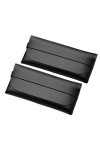 Lot de 2 étuis de protection en cuir synthétique souple pour lunettes de soleil Noir