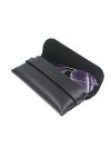 Lot de 2 étuis de protection en cuir synthétique souple pour lunettes de soleil Noir