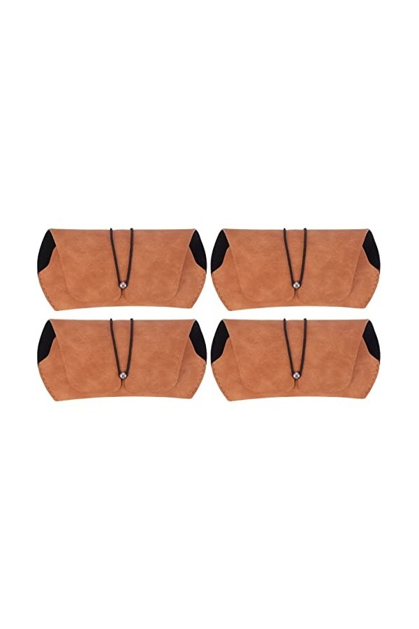 LIFKOME 2 Pièces Étuis Hommes Lunettes Vintage Voyage Cuir Manchon Conteneurs Décoratifs avec Lunettes Mince Étui- Lunettes F