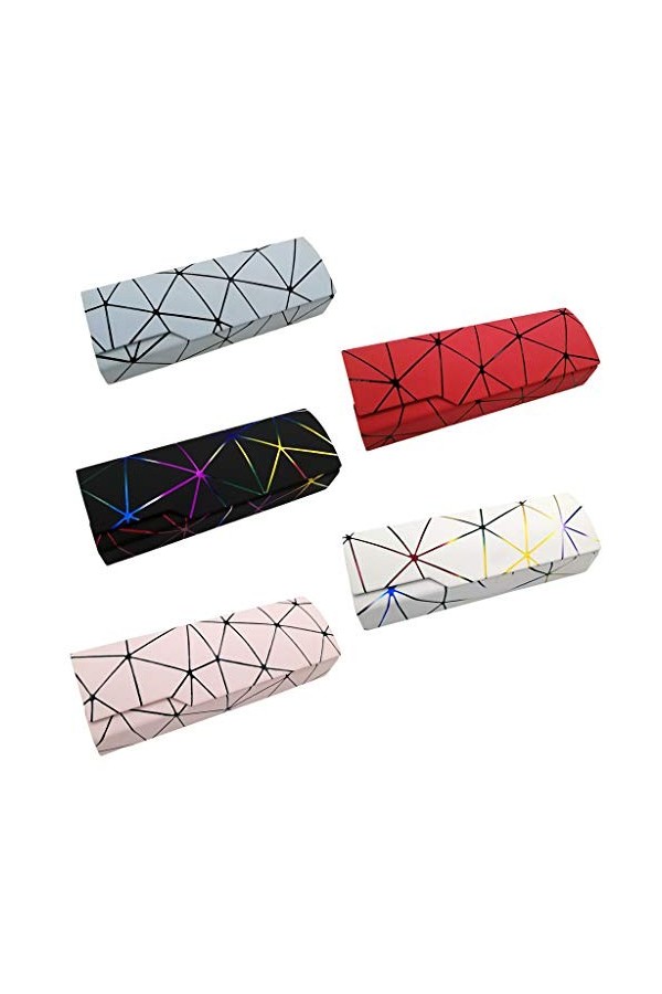 Manyo. Portable Étui à Lunettes Rigide, Etui à Lunettes Imprimé Lignes Colorées Boite a Lunette Lunettes de Protection Organi
