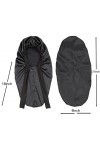 SENGTERM Bonnet en Satin Long Bonnet de Nuit Bande Élastique Douce Bonnet de Couchage Chouchous en Satin pour Long, Bouclés C