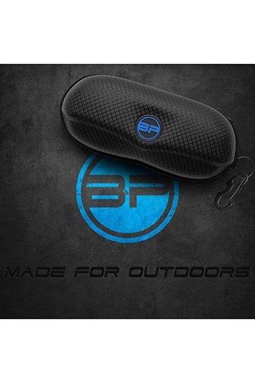 BLUPOND lunettes EVA semi-étui rigide - Avec crochet pour accrocher la ceinture - Jeu 5 en 1 cas pour lunettes de sport