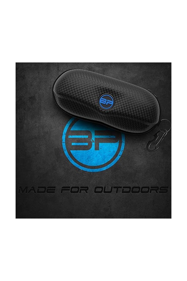 BLUPOND lunettes EVA semi-étui rigide - Avec crochet pour accrocher la ceinture - Jeu 5 en 1 cas pour lunettes de sport