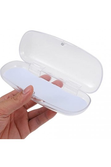 minkissy Hardcase Lot de 3 étuis à lunettes avec chiffon de nettoyage pour lunettes de soleil et lunettes de soleil, Transpar