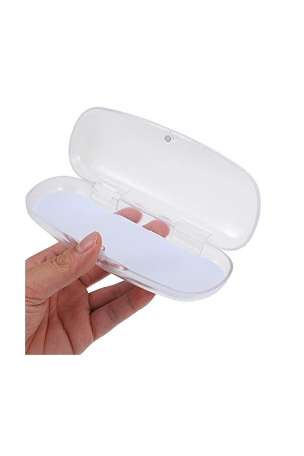 minkissy Hardcase Lot de 3 étuis à lunettes avec chiffon de nettoyage pour lunettes de soleil et lunettes de soleil, Transpar